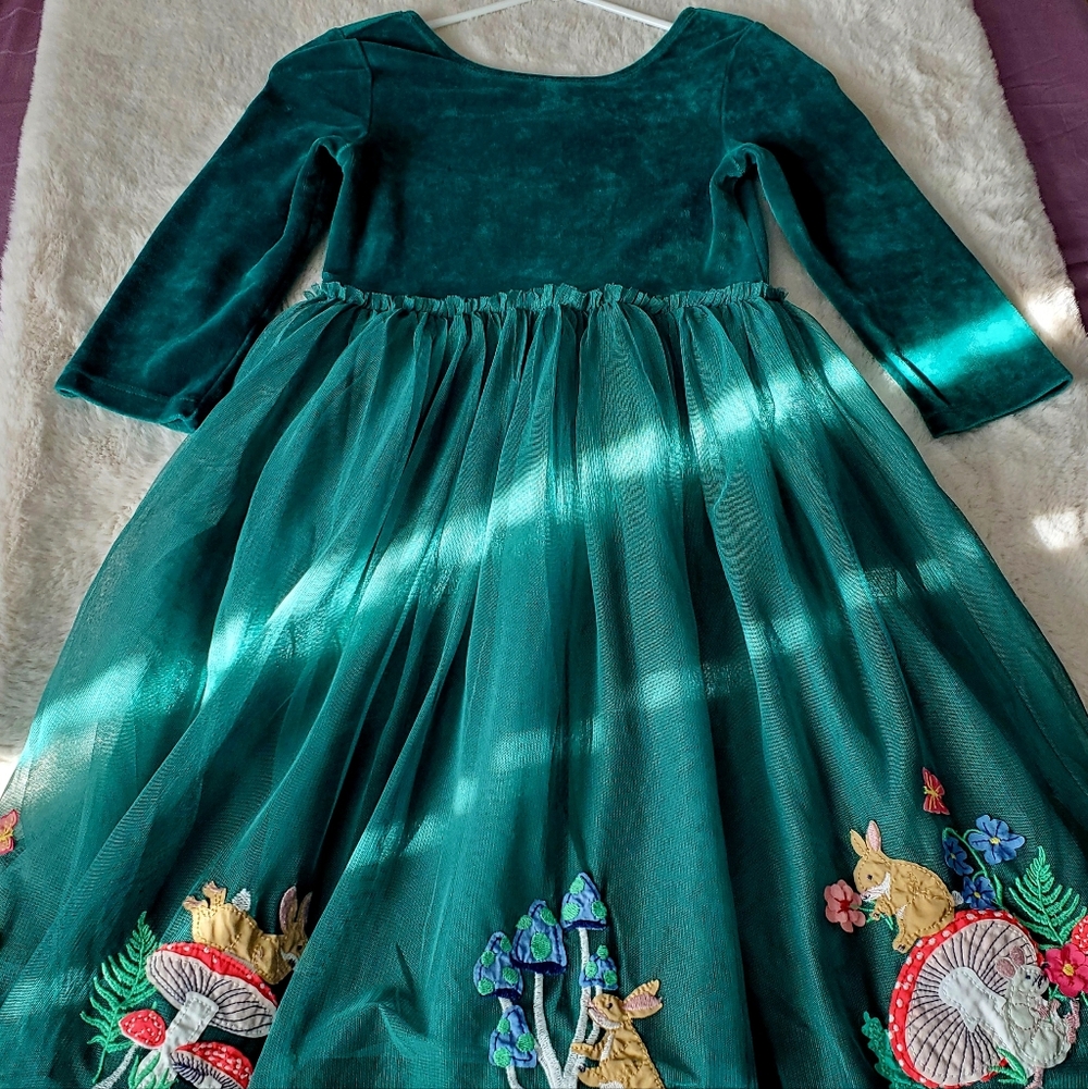 Mini Boden Kids Dress with Embroidered Details